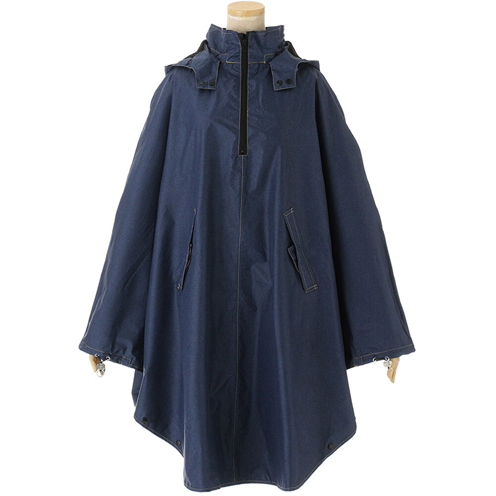 BACKYARD FAMILY「レインポンチョ レディース おしゃれ 通販 メンズ 自転車 レイングッズ シティサイクル かわいい」|レインコート|ブルー1