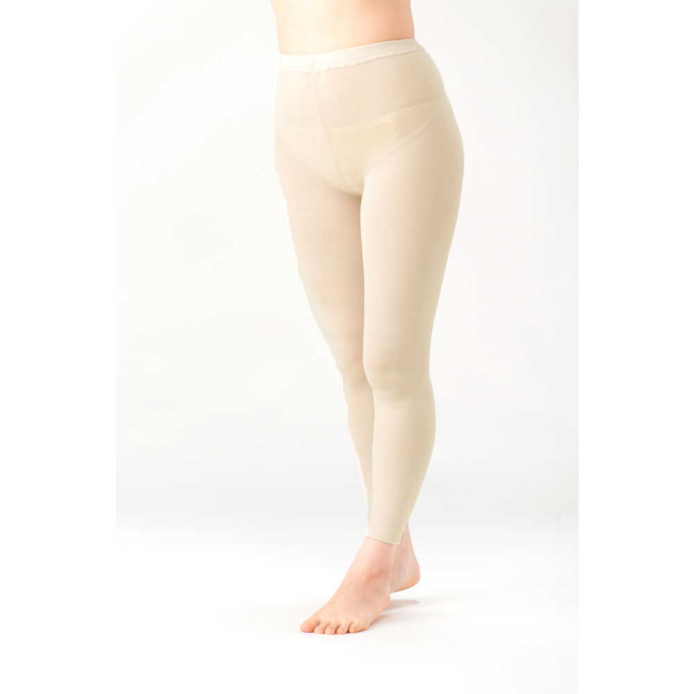 BACKYARD FAMILY「スパッツ レディース 通販 シルク 100% 内側 レギンス 10分丈 薄型 タイツ あったか」|レギンス・スパッツ|ベージュ1