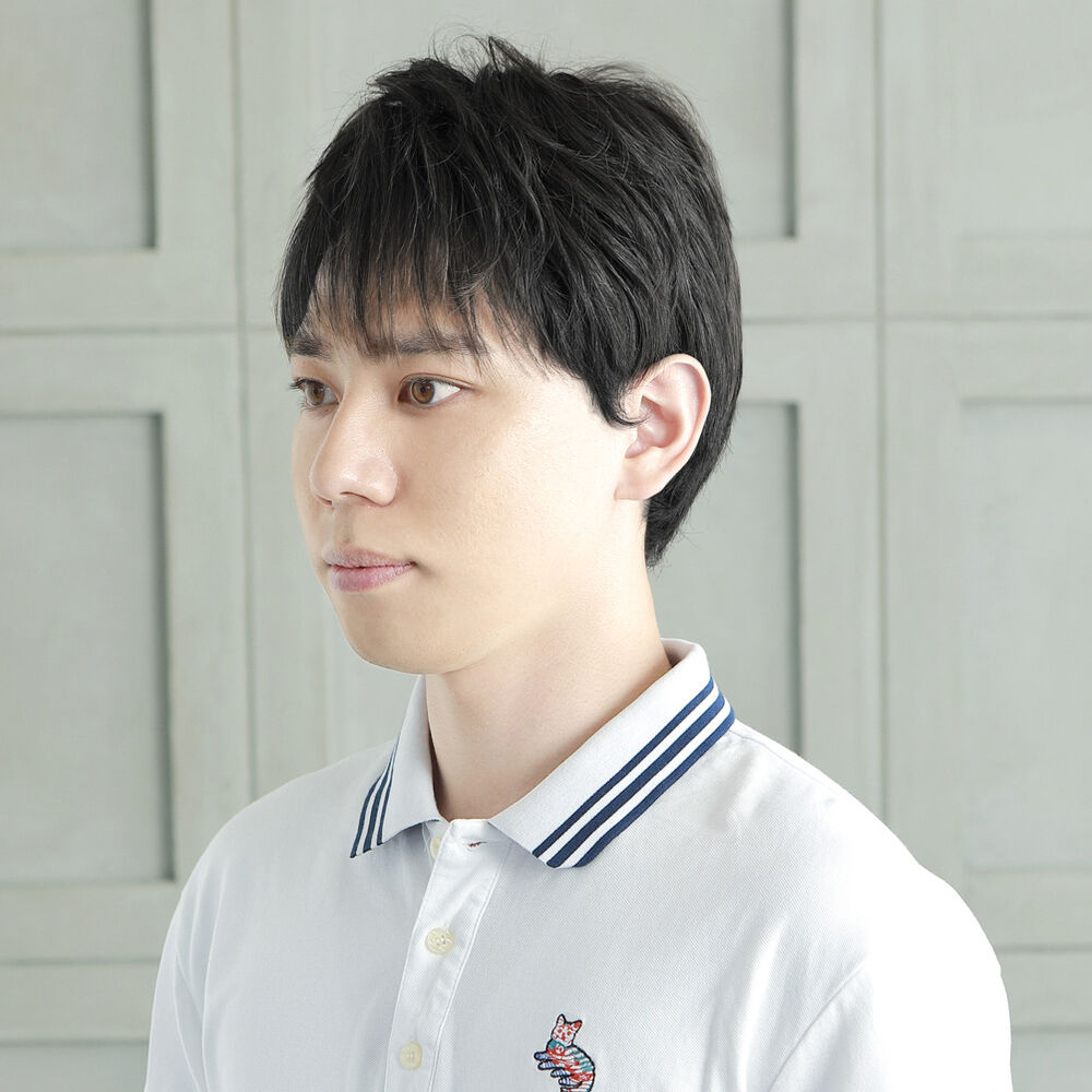 BACKYARD FAMILY「プリシラ 部分ウィッグ 男性 ウィッグ ショート GB-23 通販 ヘアピース カバーピース」|ヘアスタイリング|ブラック1