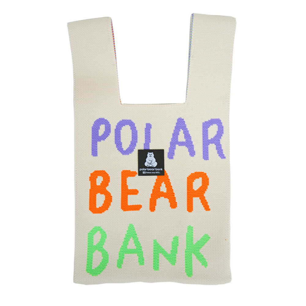 BACKYARD FAMILY「トートバッグ ミニ 通販 ニットトートバッグ ニットトート ニット素材 かわいい 小さめ」|トートバッグ|ホワイト1