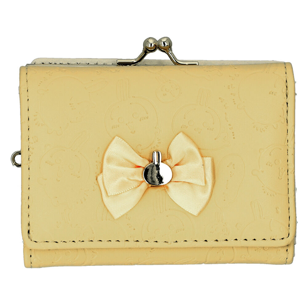 BACKYARD FAMILY「財布 ちいかわ 通販 口金財布 ミニ口金財布 三つ折り財布 サテンリボン付き がま口財布 さいふ」|財布|イエロー1