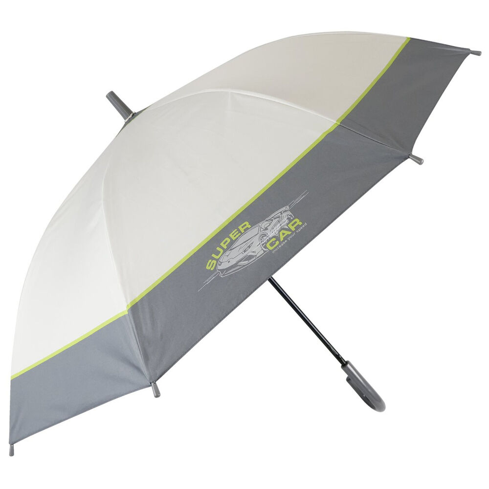 BACKYARD FAMILY「傘 55cm キッズ 男の子 通販 ジャンプ傘 キッズ傘 長傘 かさ 雨傘 日傘 UVカット 遮光」|傘|ホワイト1