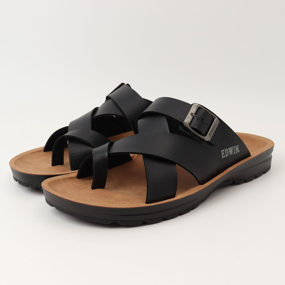 BACKYARD FAMILY「EDWIN サンダル 通販 コンフォートサンダル サンダルシューズ EW5114 トングサンダル」|サンダル|ブラック1