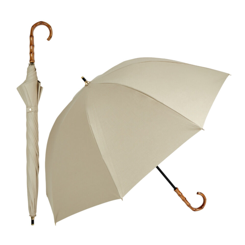 BACKYARD FAMILY「KIZAWA 日傘 遮光 通販 長傘 手開き キザワ ショート ショート丈 UVカット 傘 かさ」|傘|ベージュ1