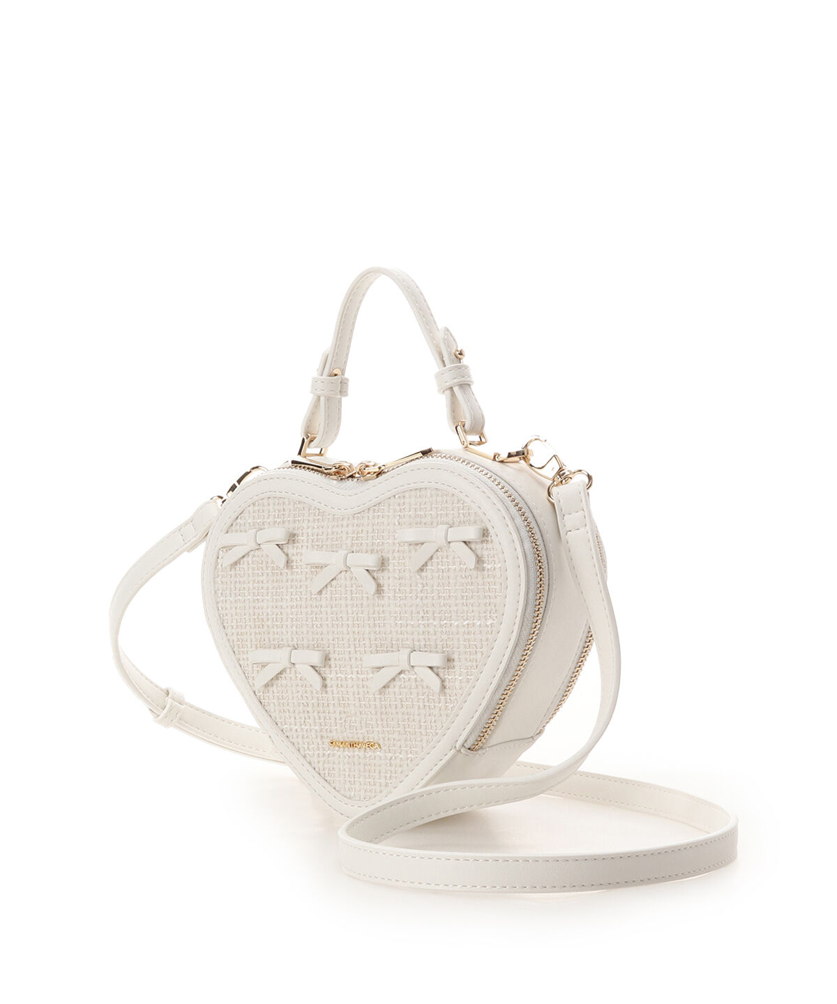 Samantha Vega「ツイードリボンハート型ショルダーバッグ」|ショルダー・メッセンジャー|