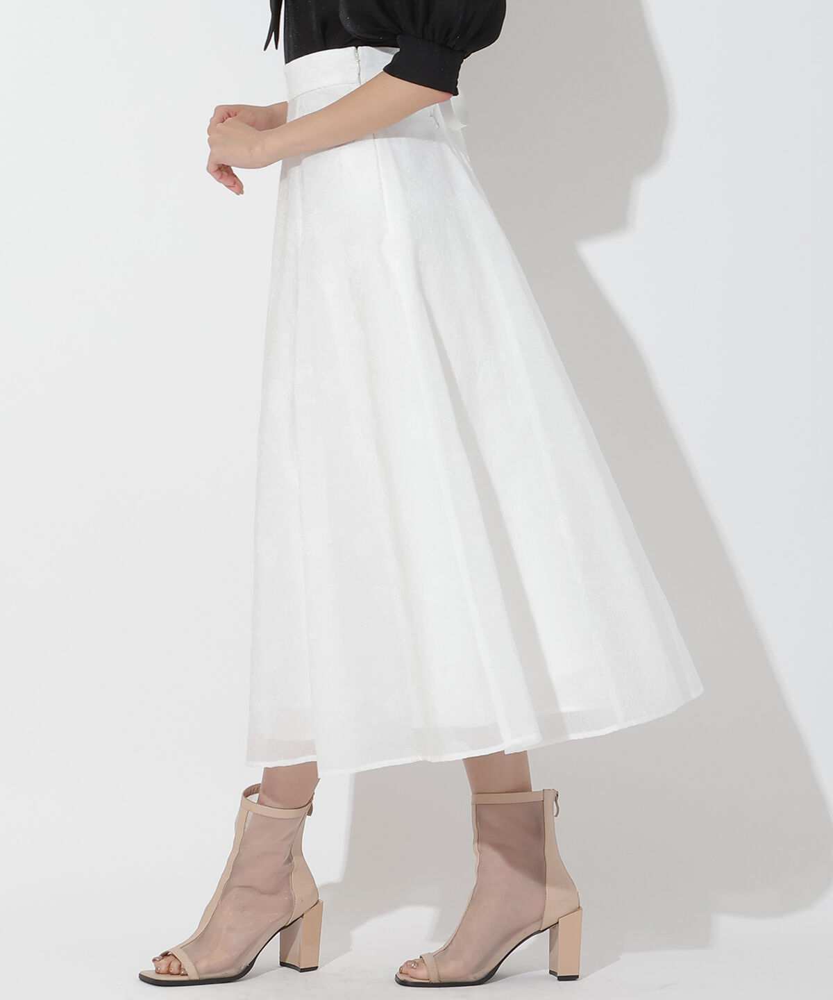 アンドクチュール「シアージャガードフレアスカート」|フレア|