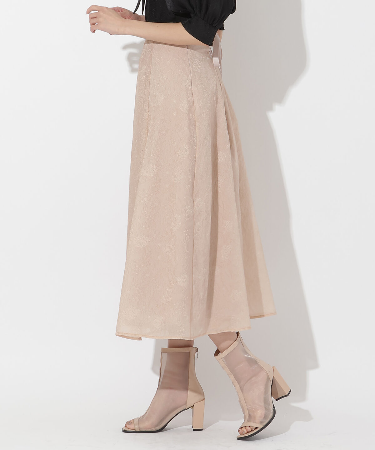 アンドクチュール「シアージャガードフレアスカート」|フレア|