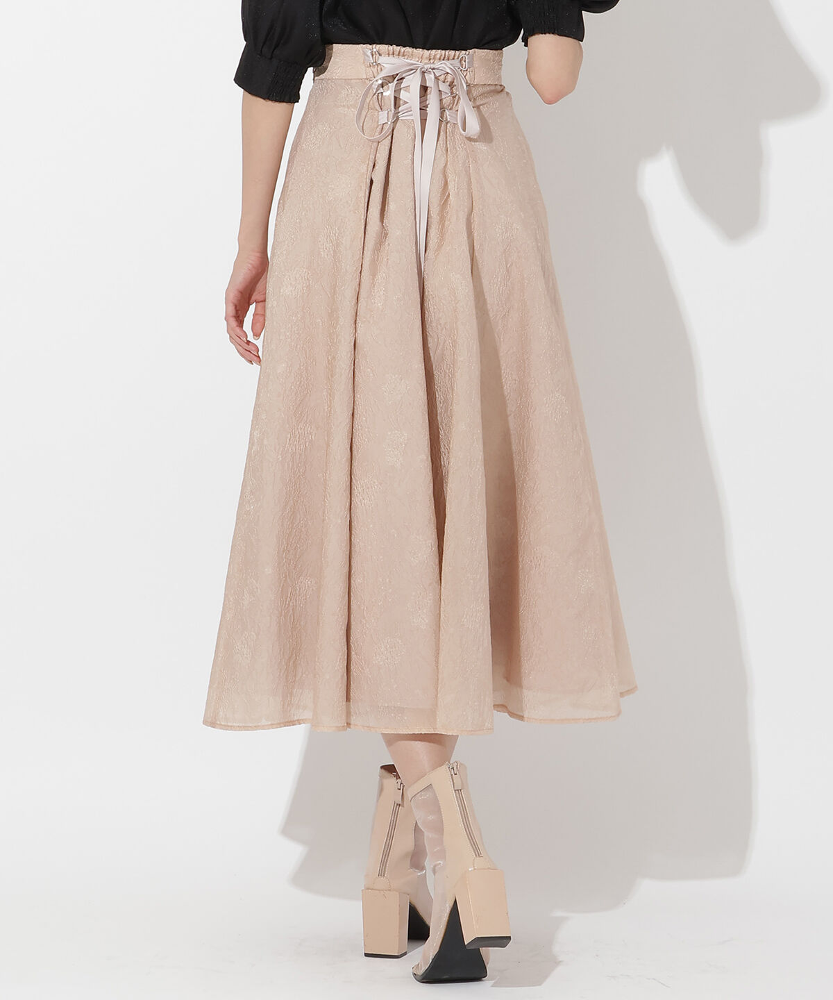 アンドクチュール「シアージャガードフレアスカート」|フレア|