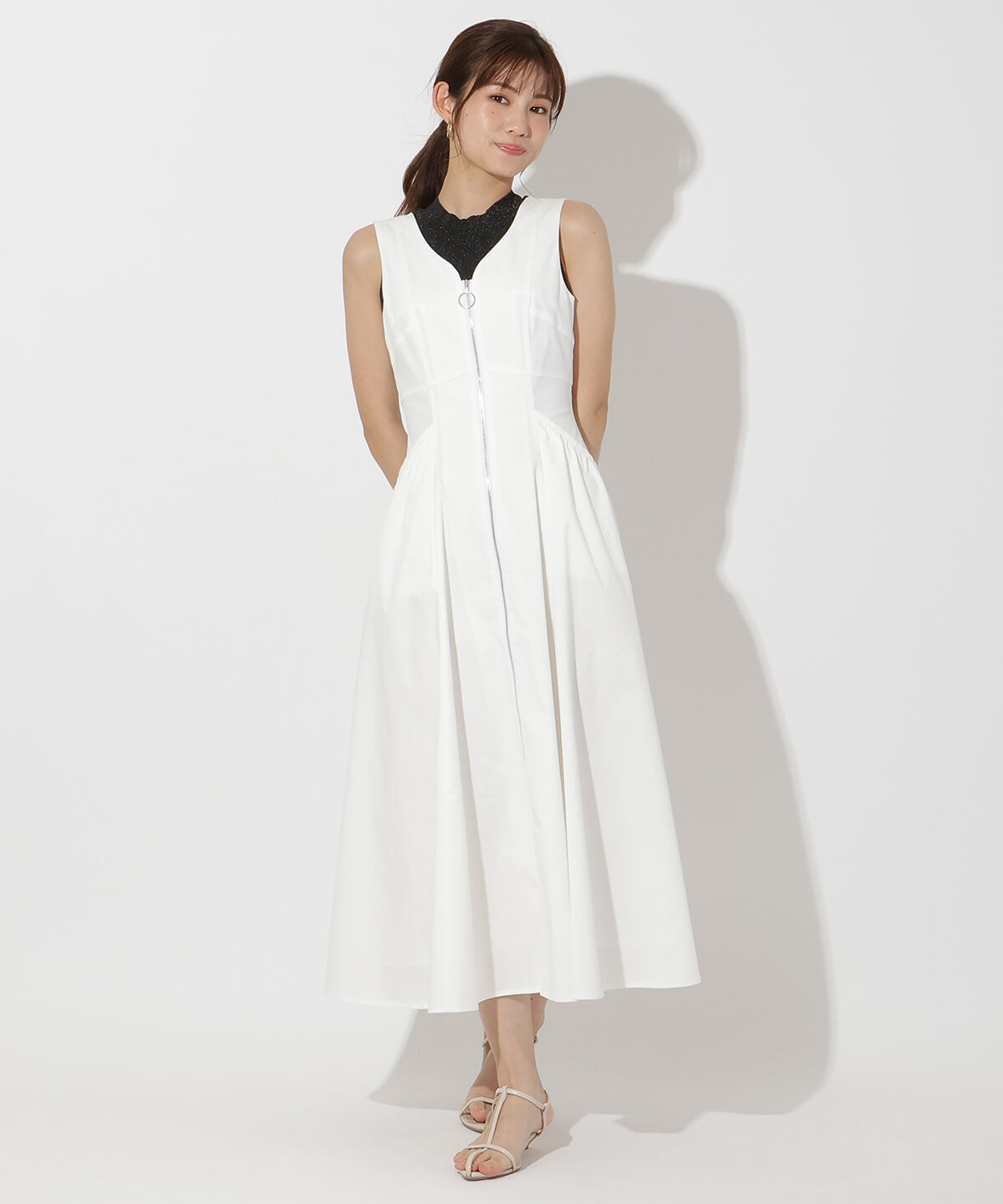 アンドクチュール「フロントジップジャンスカ」|ワンピース|オフ