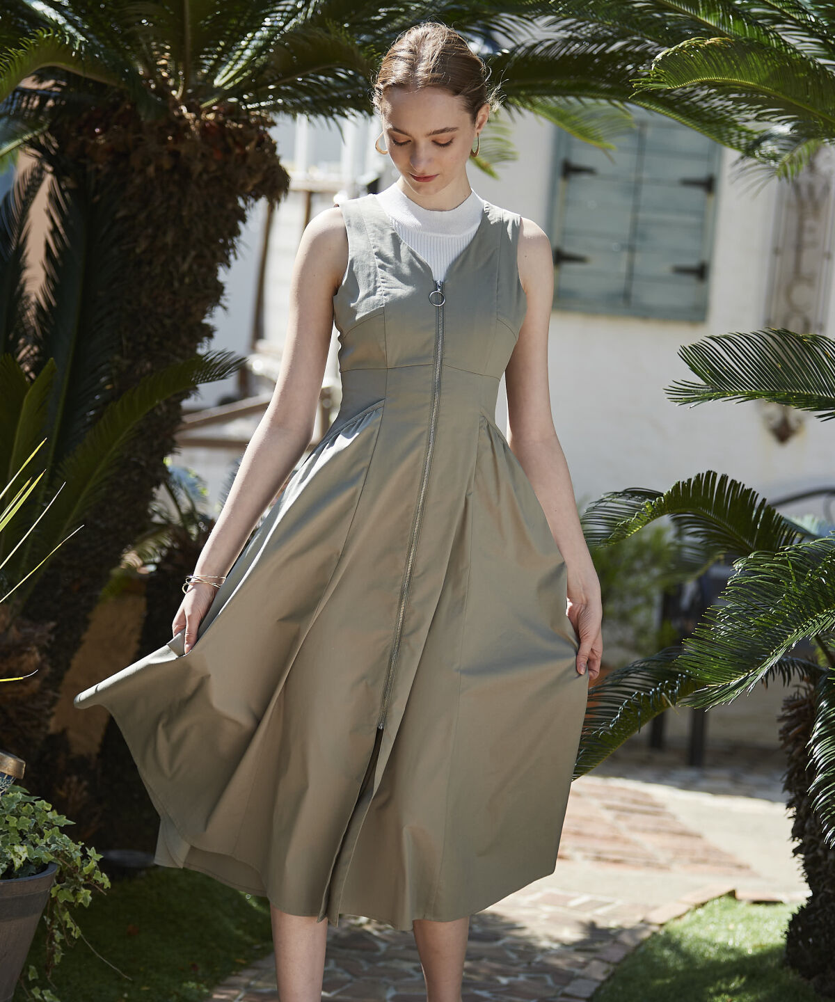 アンドクチュール「フロントジップジャンスカ」|ワンピース|