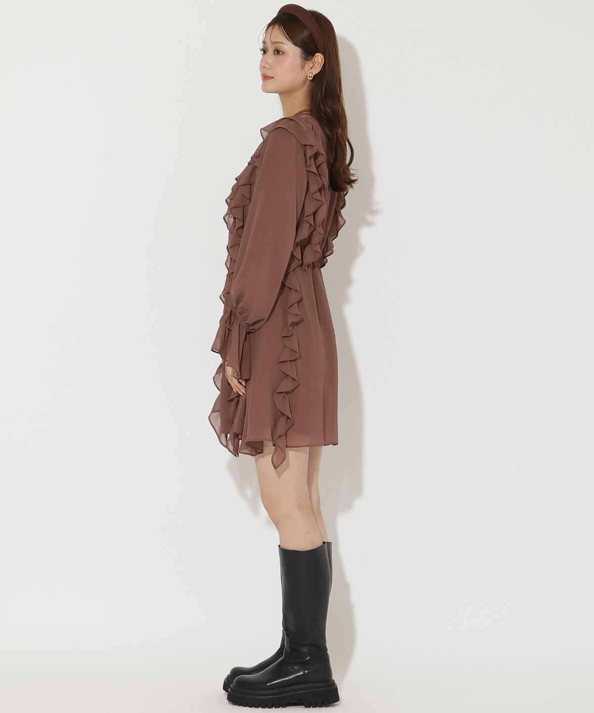 アンドクチュール「ラッフルフリルチョーカーミニワンピース」|ワンピース|