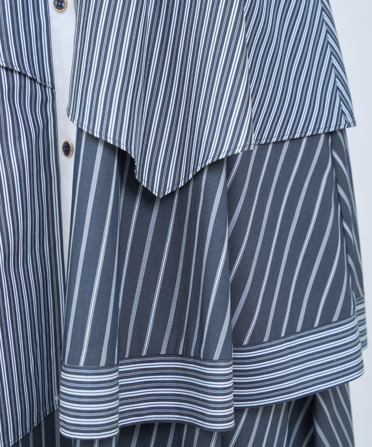 アンドクチュール「マルチストライプシャツワンピース」|ワンピース|