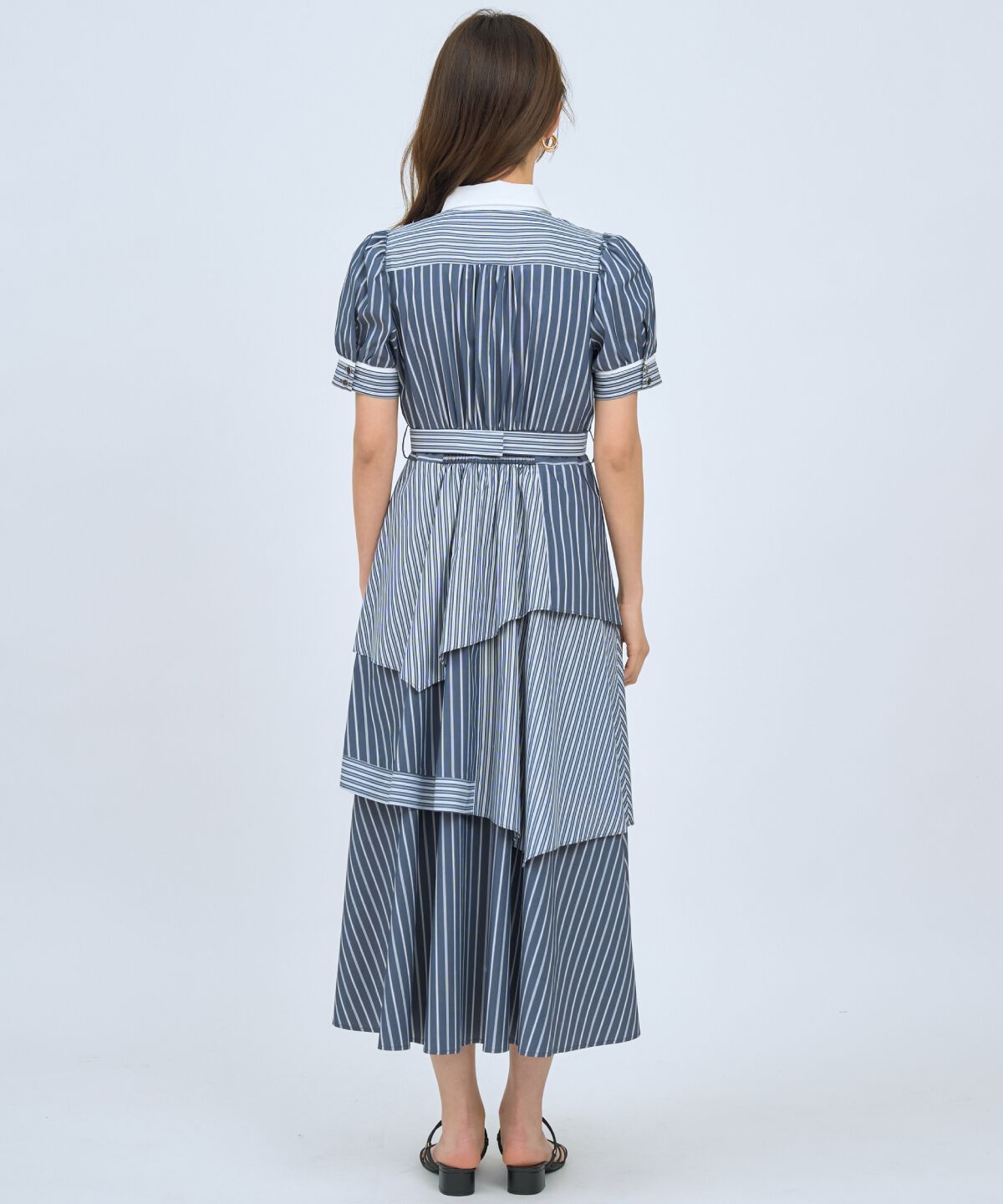 アンドクチュール「マルチストライプシャツワンピース」|ワンピース|