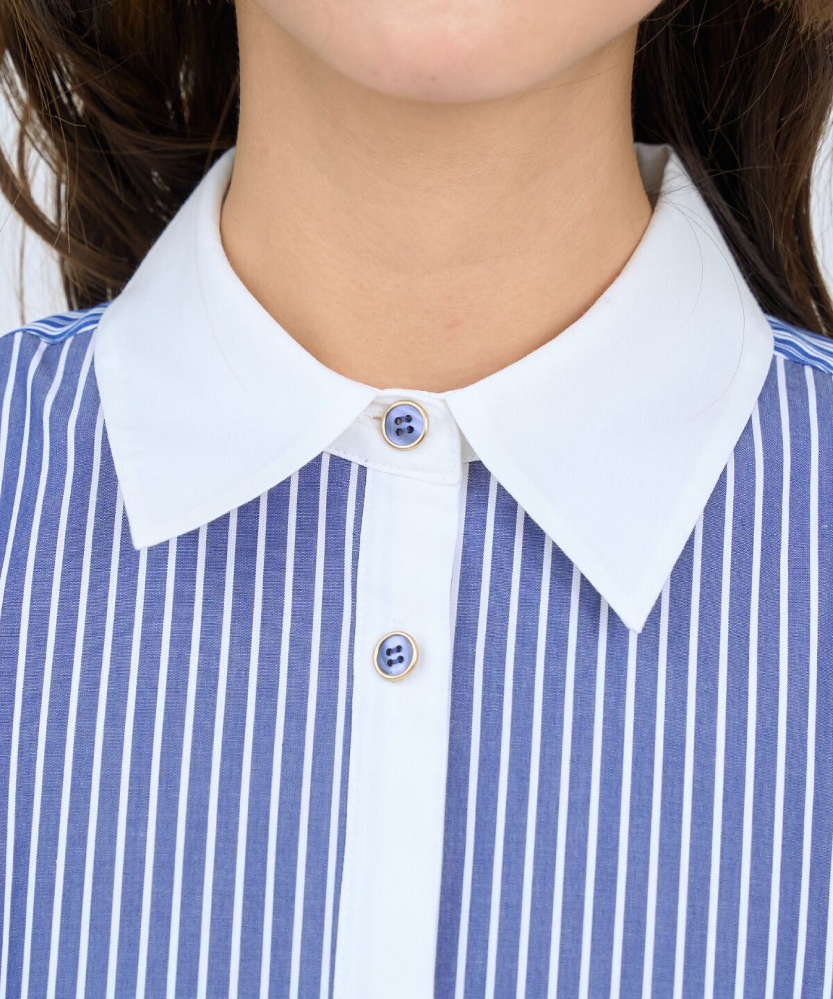 アンドクチュール「マルチストライプシャツワンピース」|ワンピース|