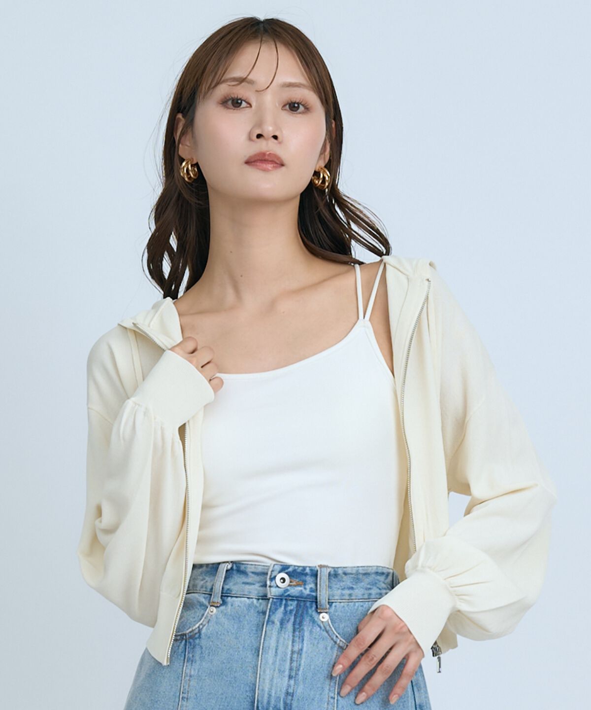 アンドクチュール「UVカットZIPパーカー」|パーカー|