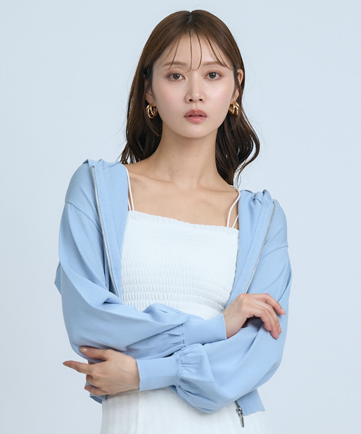 アンドクチュール「UVカットZIPパーカー」|パーカー|