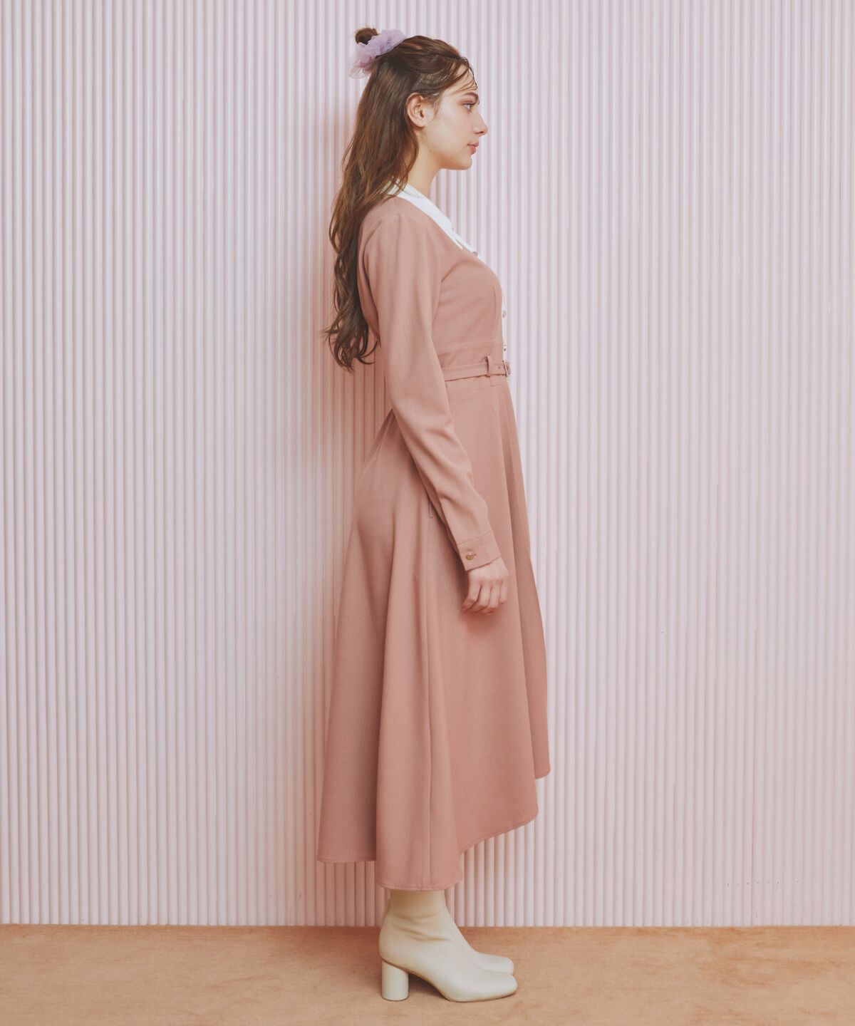 REDYAZEL「バイカラースキッパーシャツワンピース」|ワンピース|