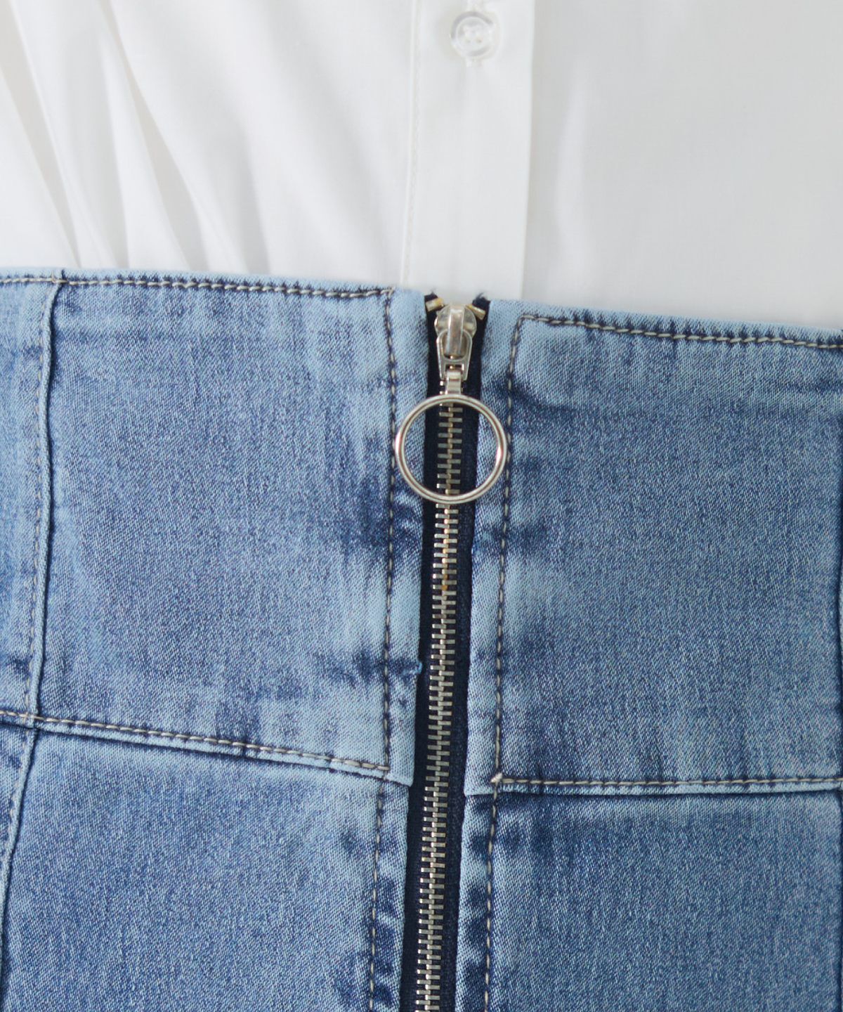 REDYAZEL「フロントジップデニムマーメイドスカート」|タイト|