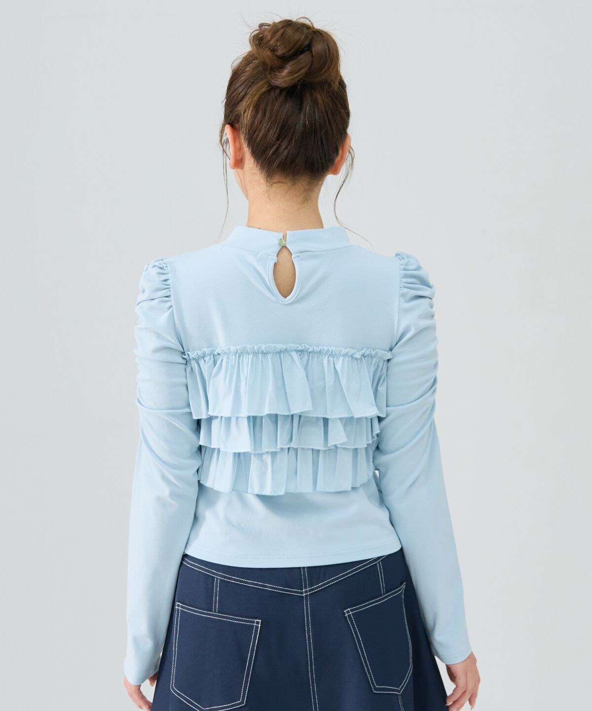 REDYAZEL「異素材フリルトップス」|Tシャツ・カットソー|