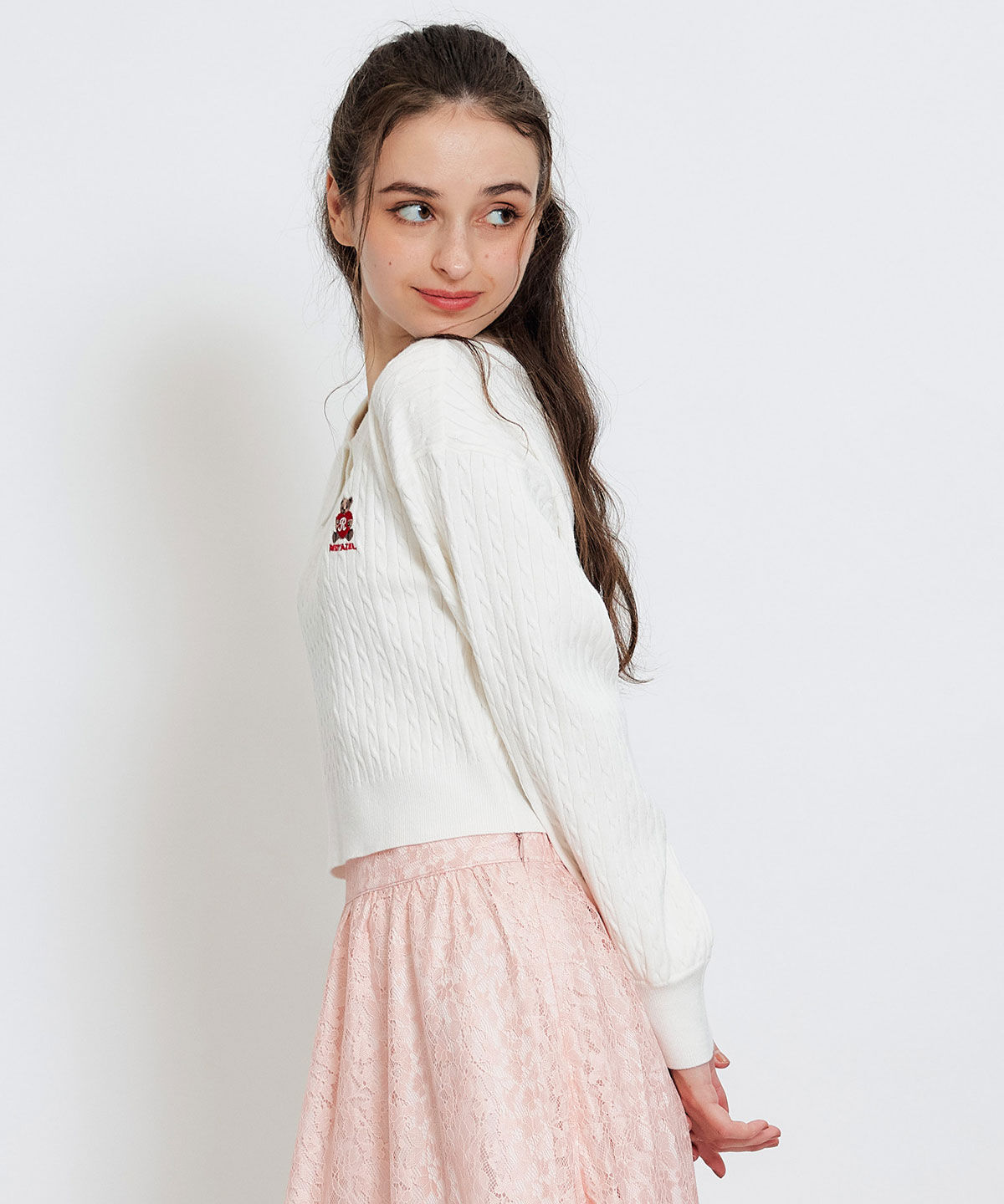 REDYAZEL「Azelyハートミニケーブルポロニット」|ニット・セーター|