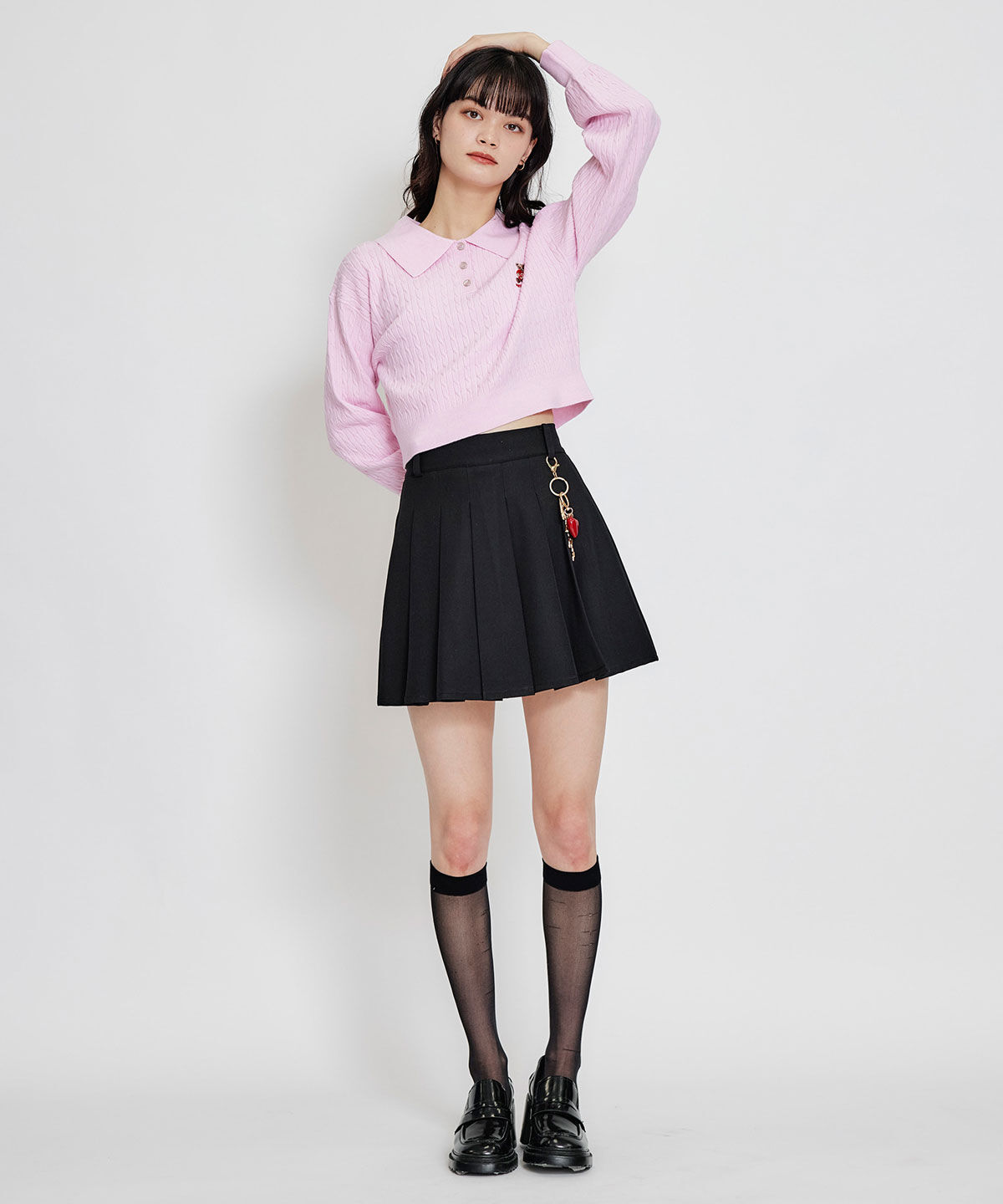 REDYAZEL「Azelyハートミニケーブルポロニット」|ニット・セーター|