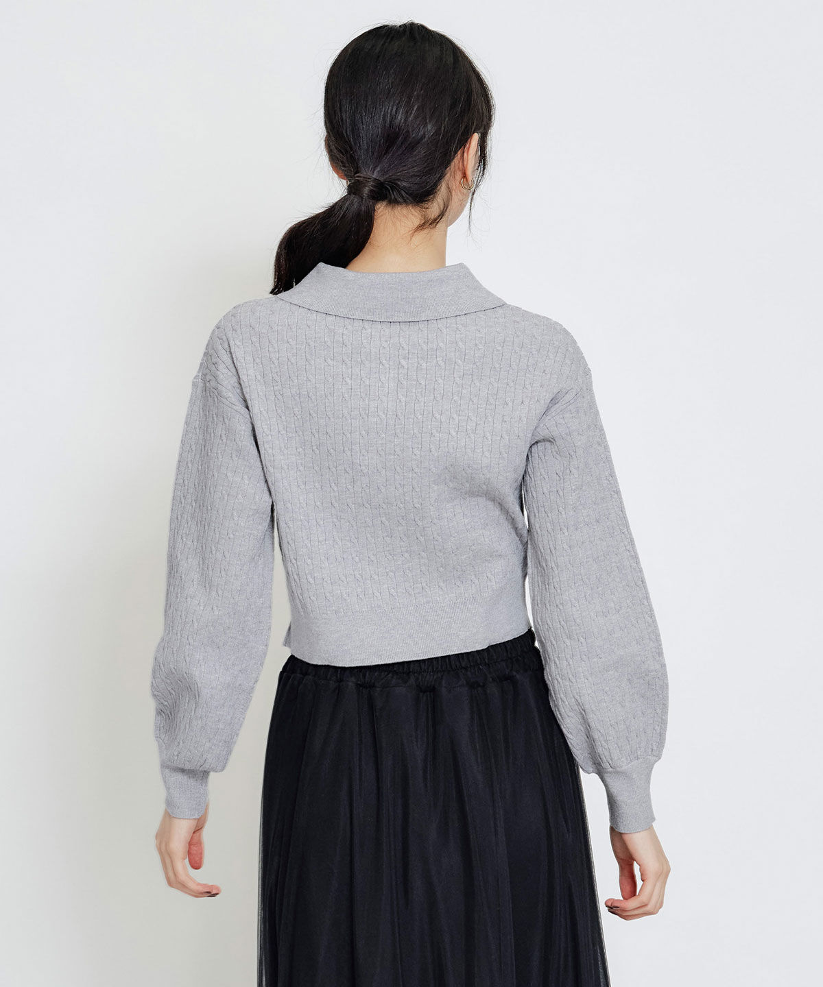 REDYAZEL「Azelyハートミニケーブルポロニット」|ニット・セーター|