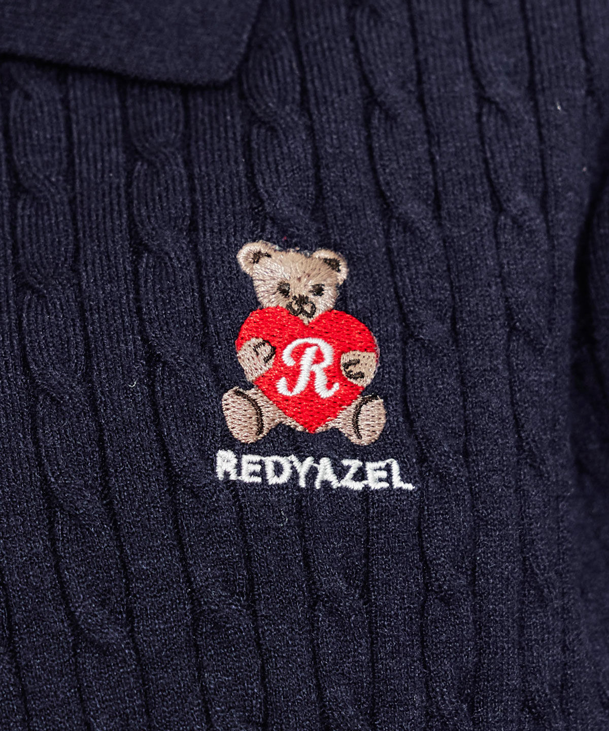 REDYAZEL「Azelyハートミニケーブルポロニット」|ニット・セーター|