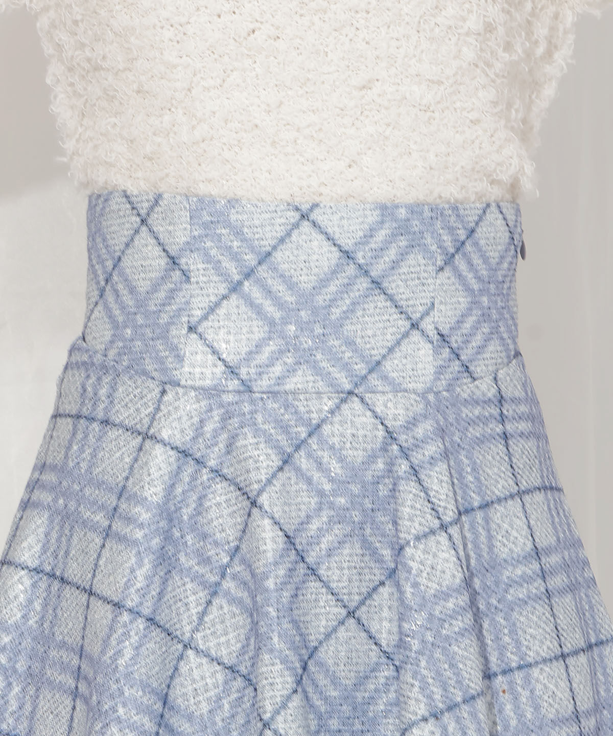 WILLSELECTION「バイヤスチェックサーキュラースカート」|フレア|