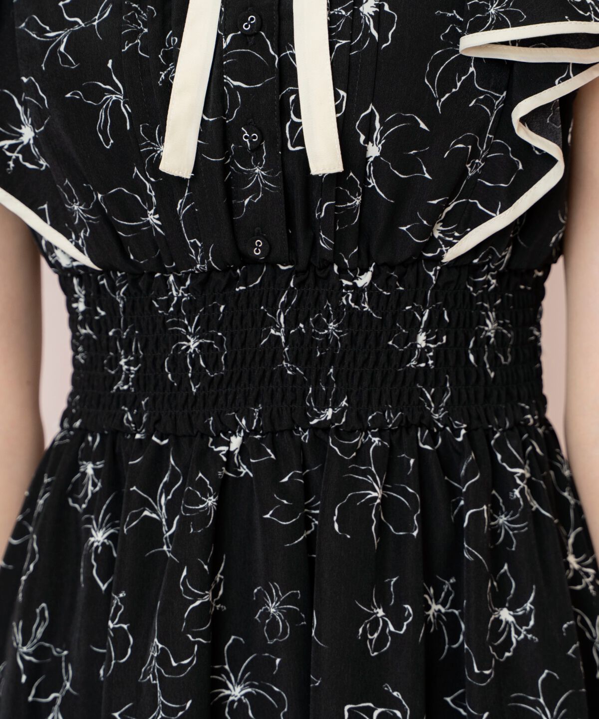 WILLSELECTION「ラインフラワーパイピングティアードワンピース」|ワンピース|