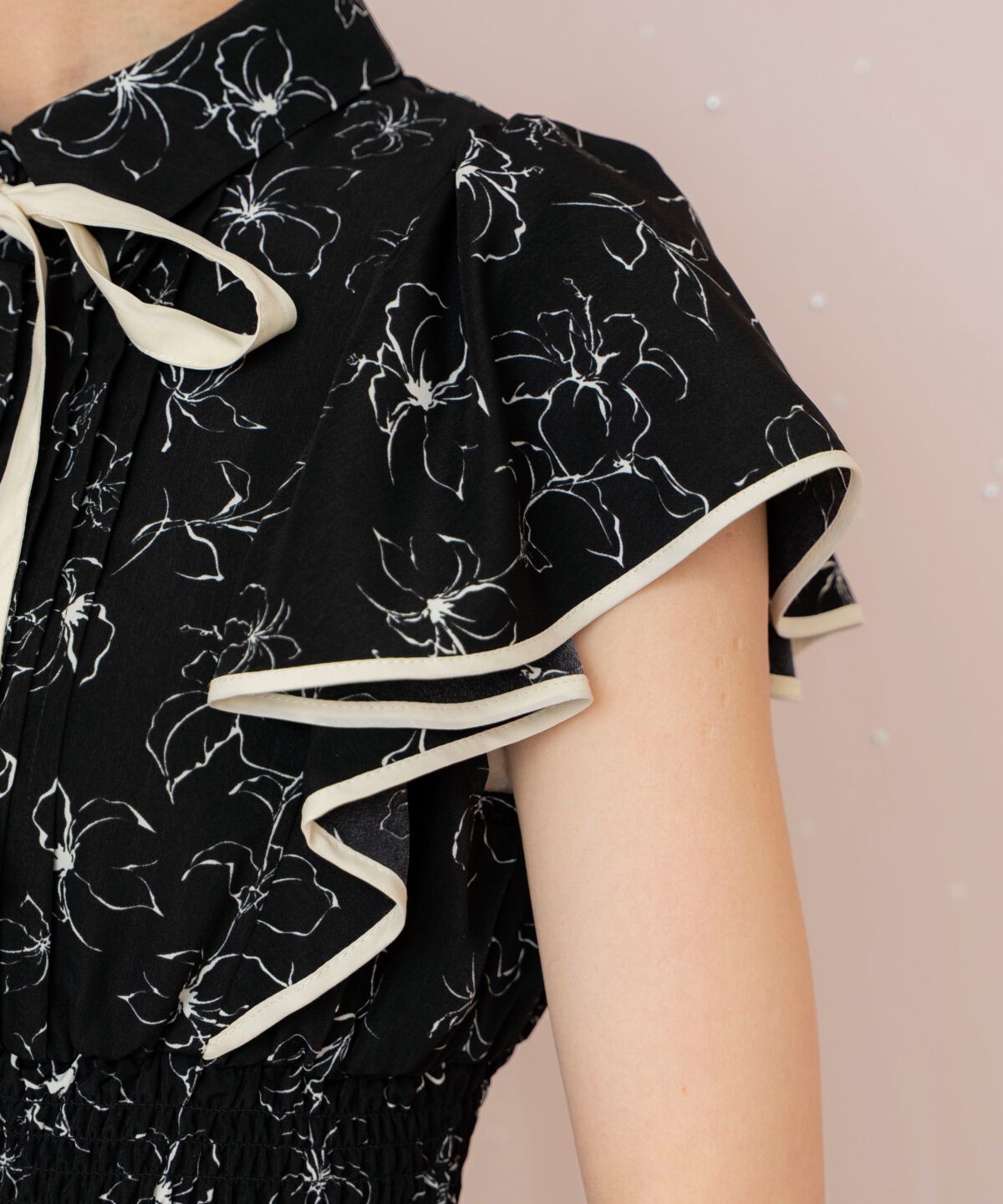 WILLSELECTION「ラインフラワーパイピングティアードワンピース」|ワンピース|