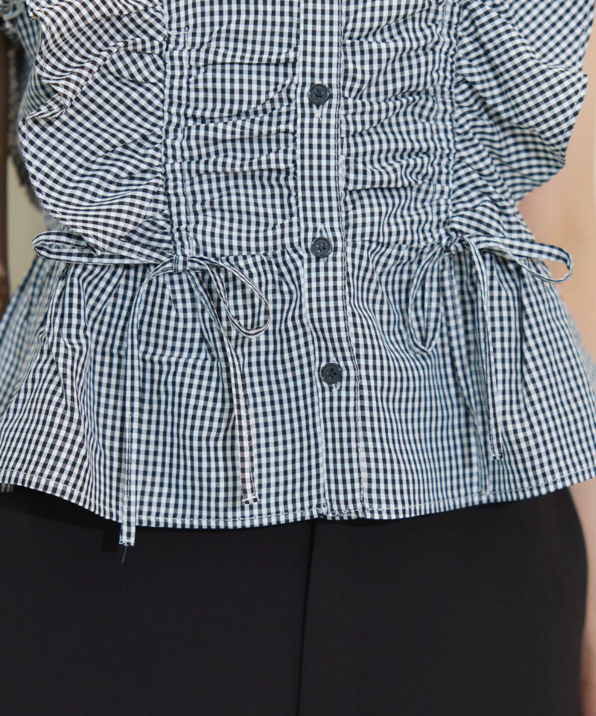 WILLSELECTION「ギャザーリボンフリルスリーブブラウス」|シャツ・ブラウス|