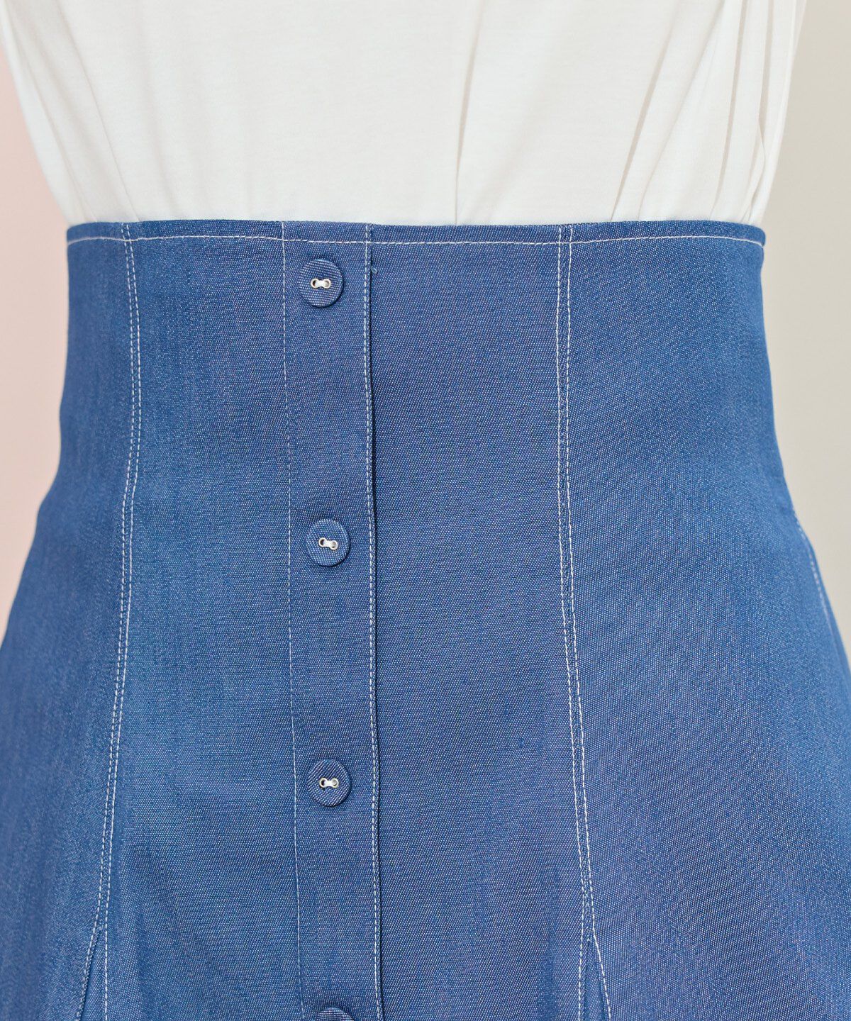 WILLSELECTION「ハイウエストデニムフレアスカート」|フレア|