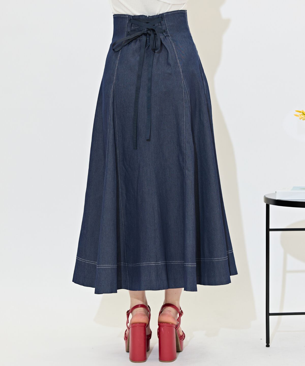 WILLSELECTION「ハイウエストデニムフレアスカート」|フレア|
