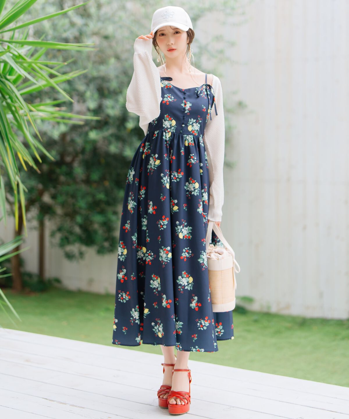 WILLSELECTION「フルーツプリントキャミワンピース」|ワンピース|