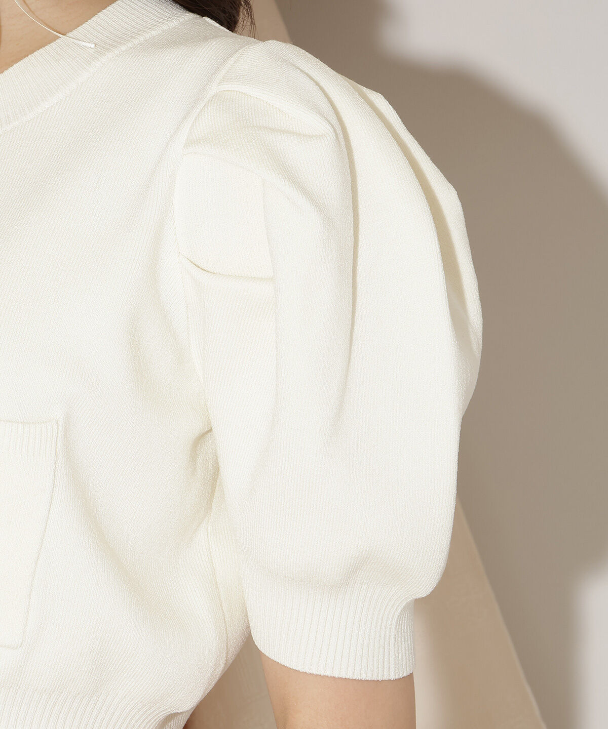 WILLSELECTION「ビジューリボンタックスリーブカーディガン」|カーディガン|