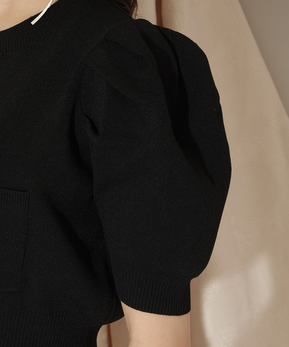 WILLSELECTION「ビジューリボンタックスリーブカーディガン」|カーディガン|