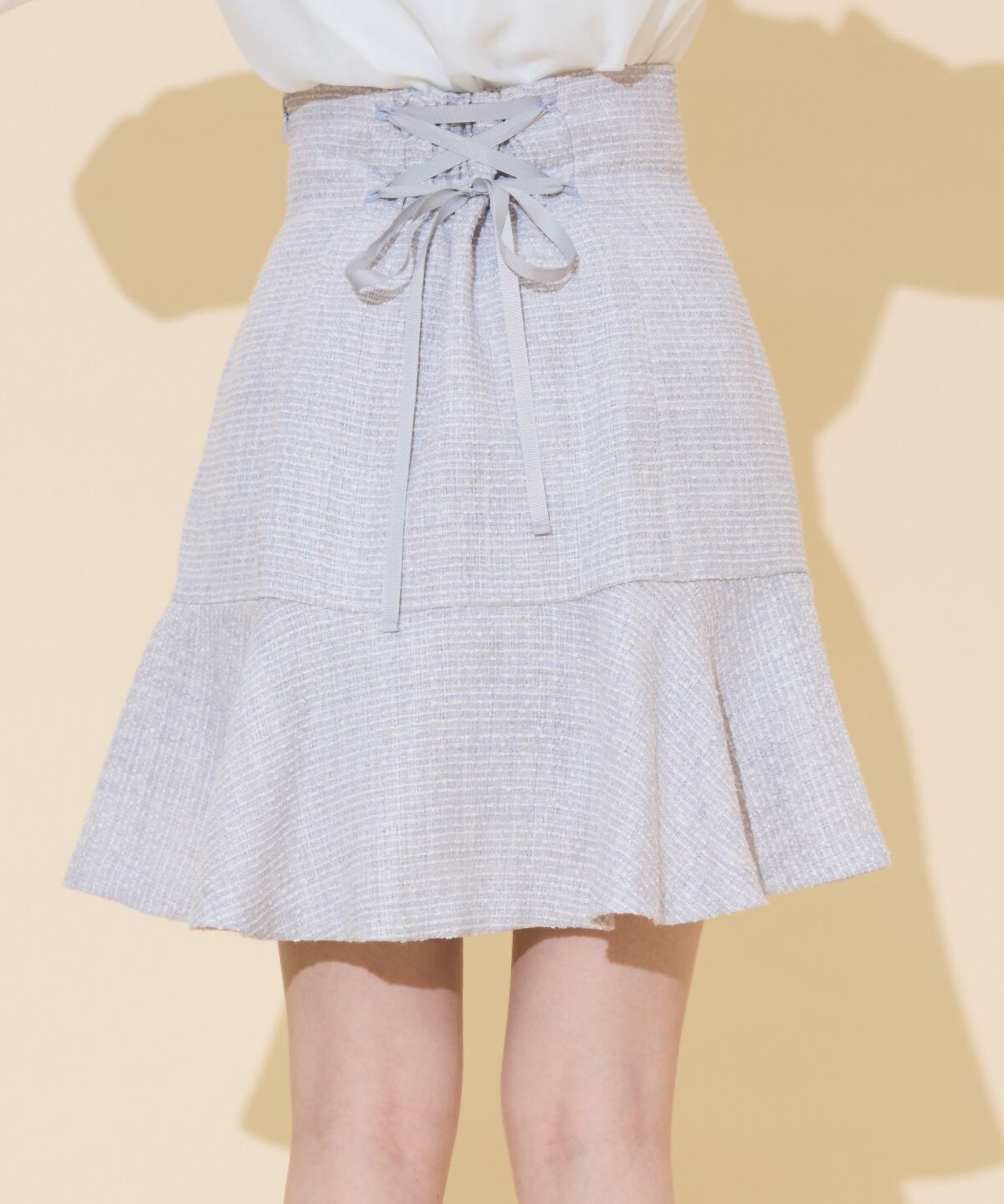 WILLSELECTION「ブレードデザインツイードミニスカート」|フレア|