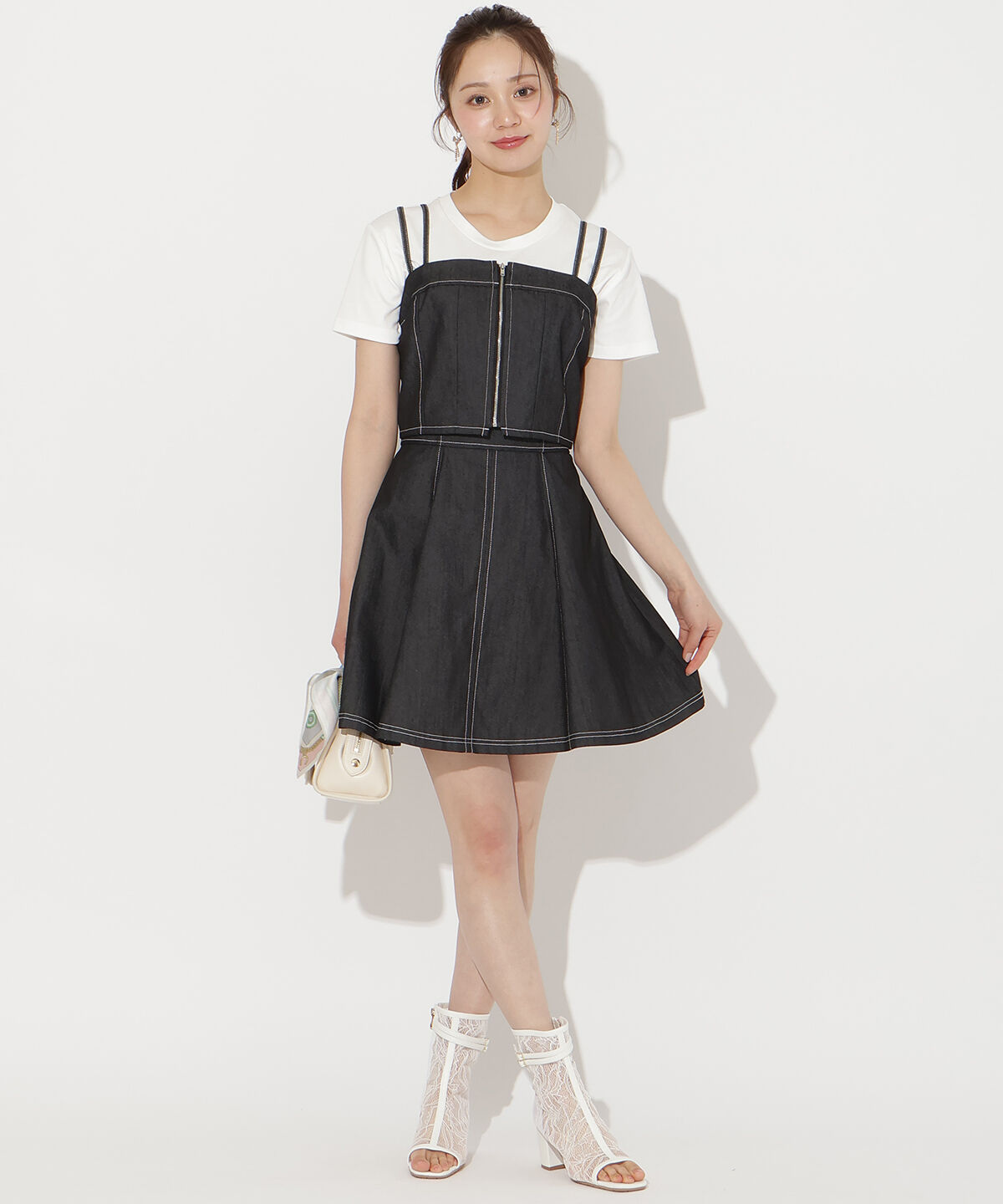 WILLSELECTION「ベルト付きオープントゥレースブーツ」|ショートブーツ|