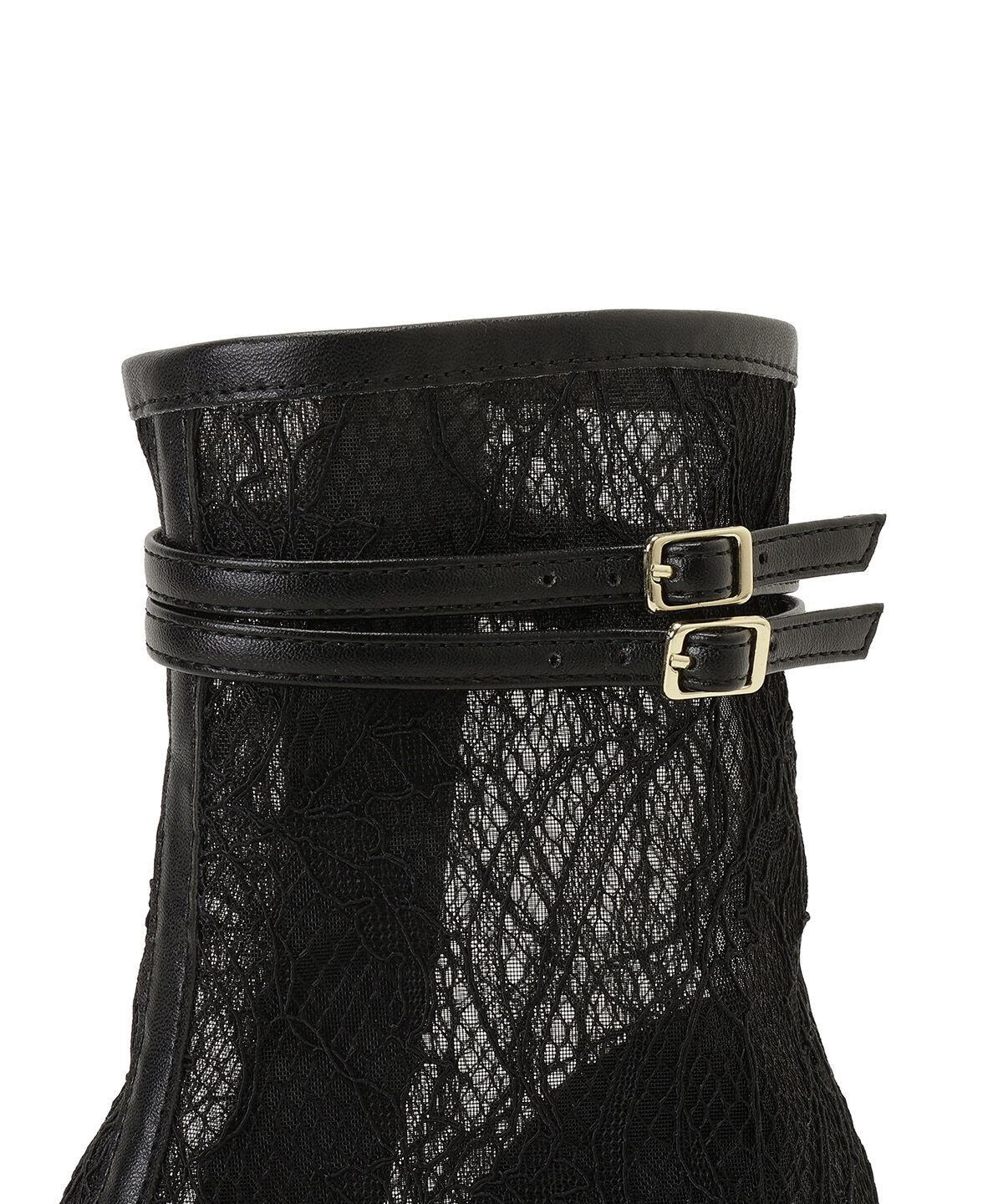 WILLSELECTION「ベルト付きオープントゥレースブーツ」|ショートブーツ|