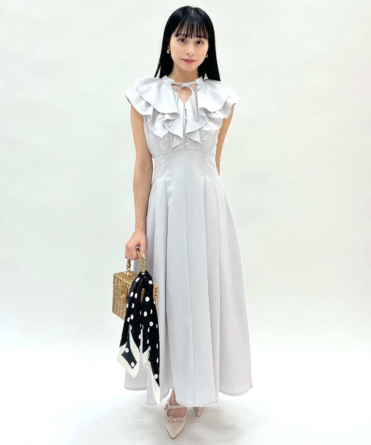 WILLSELECTION「ナローリボンラッフルフリルワンピース」|ワンピース|