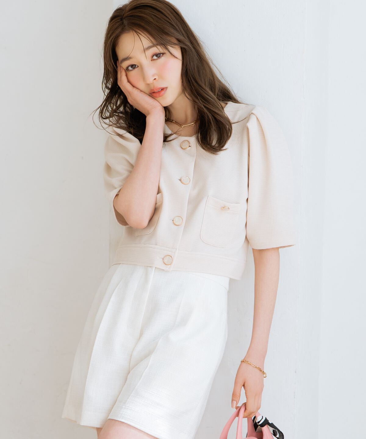 WILLSELECTION「タックツイードショートパンツ」|キュロット|