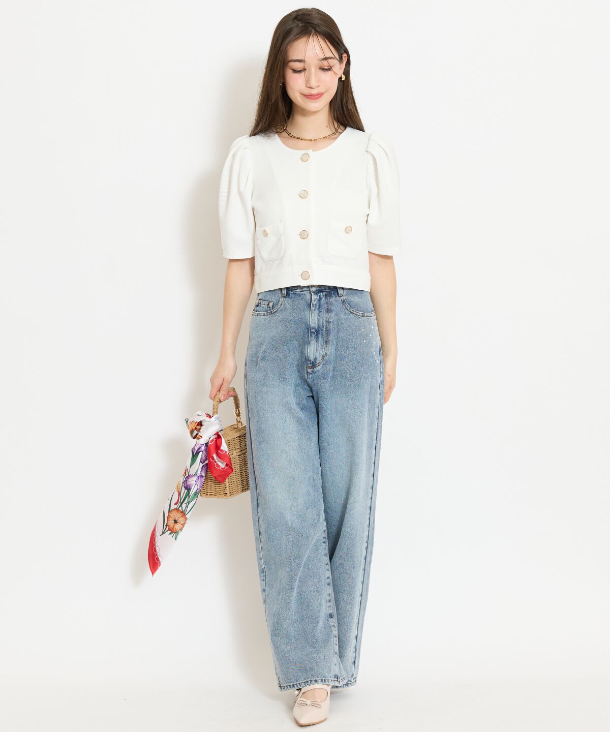 WILLSELECTION「ノーカラーポンチジャケット」|ノーカラージャケット|