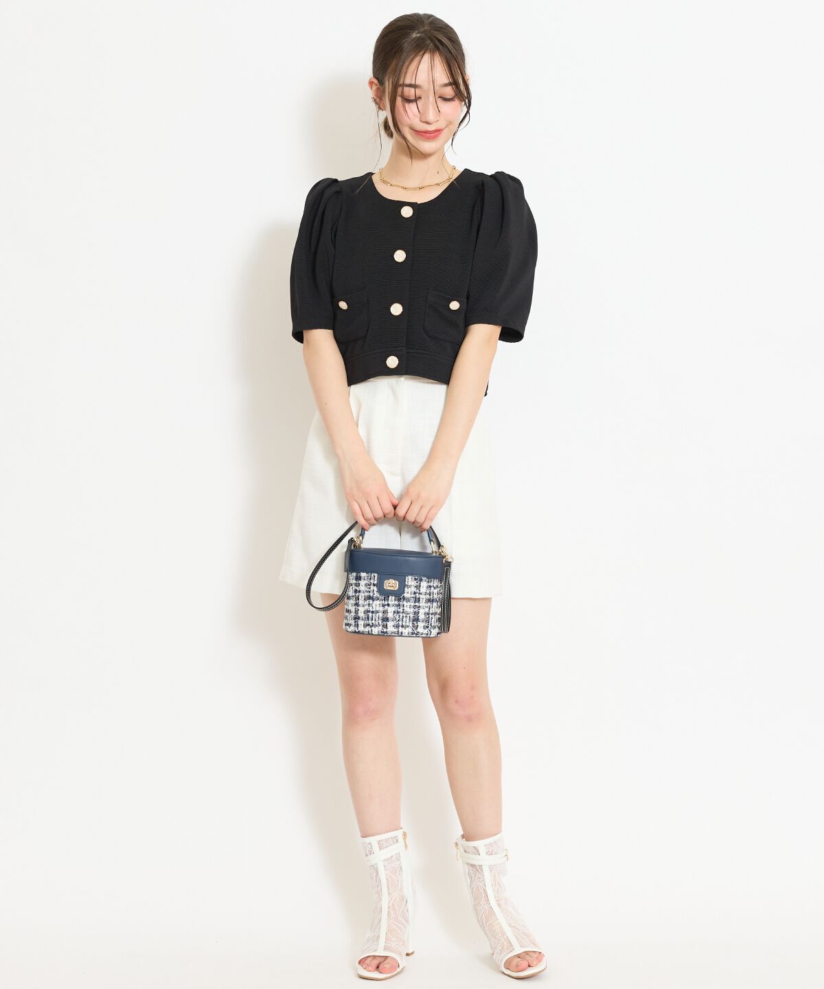 WILLSELECTION「ノーカラーポンチジャケット」|ノーカラージャケット|