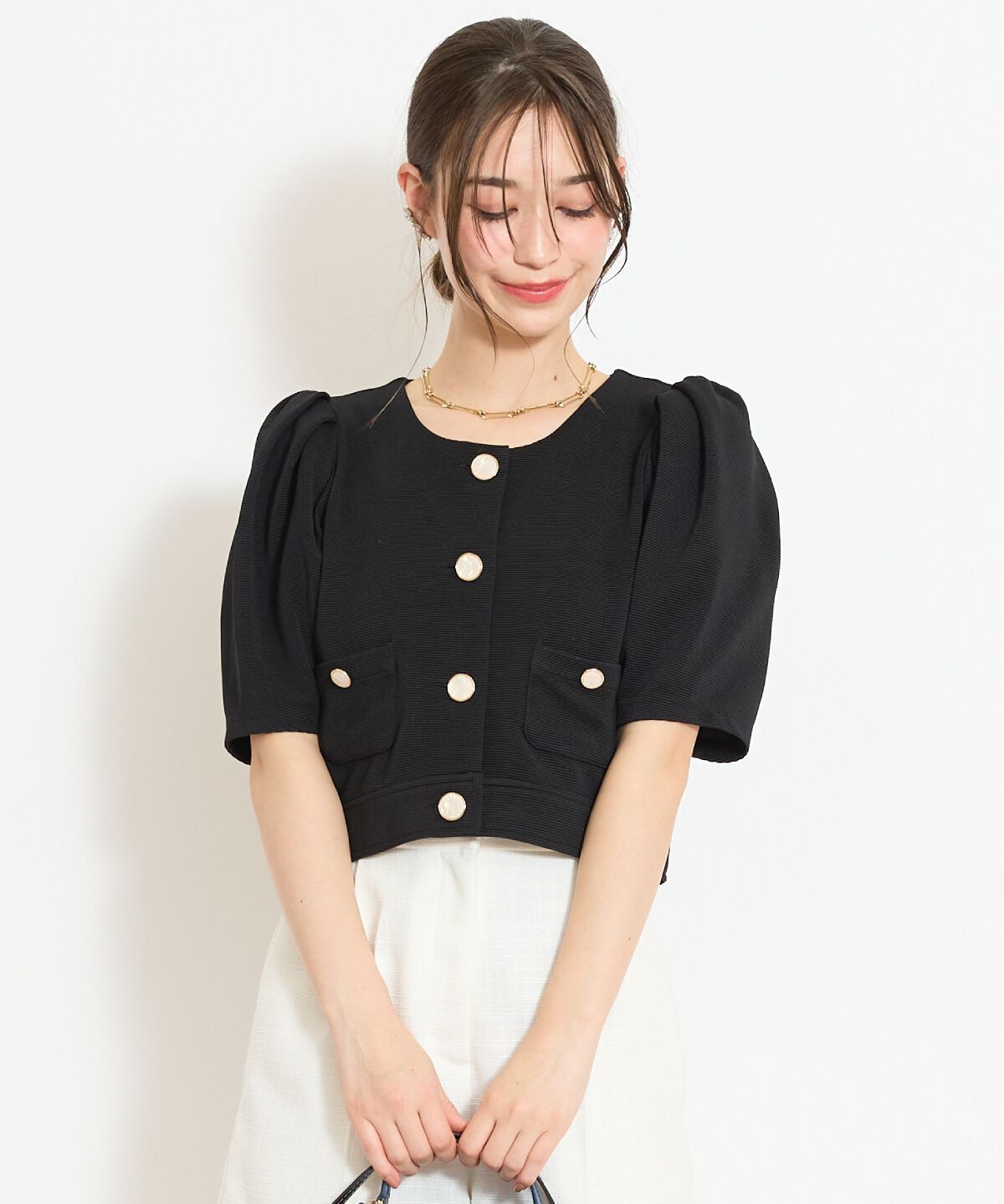 WILLSELECTION「ノーカラーポンチジャケット」|ノーカラージャケット|