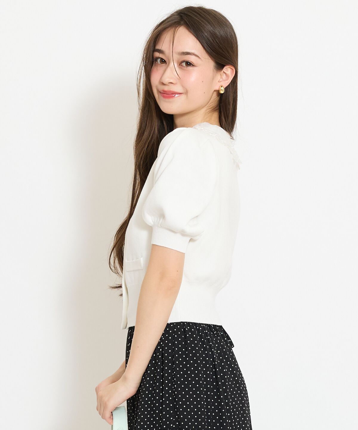 WILLSELECTION「シアーレースカラーカーディガン」|カーディガン|