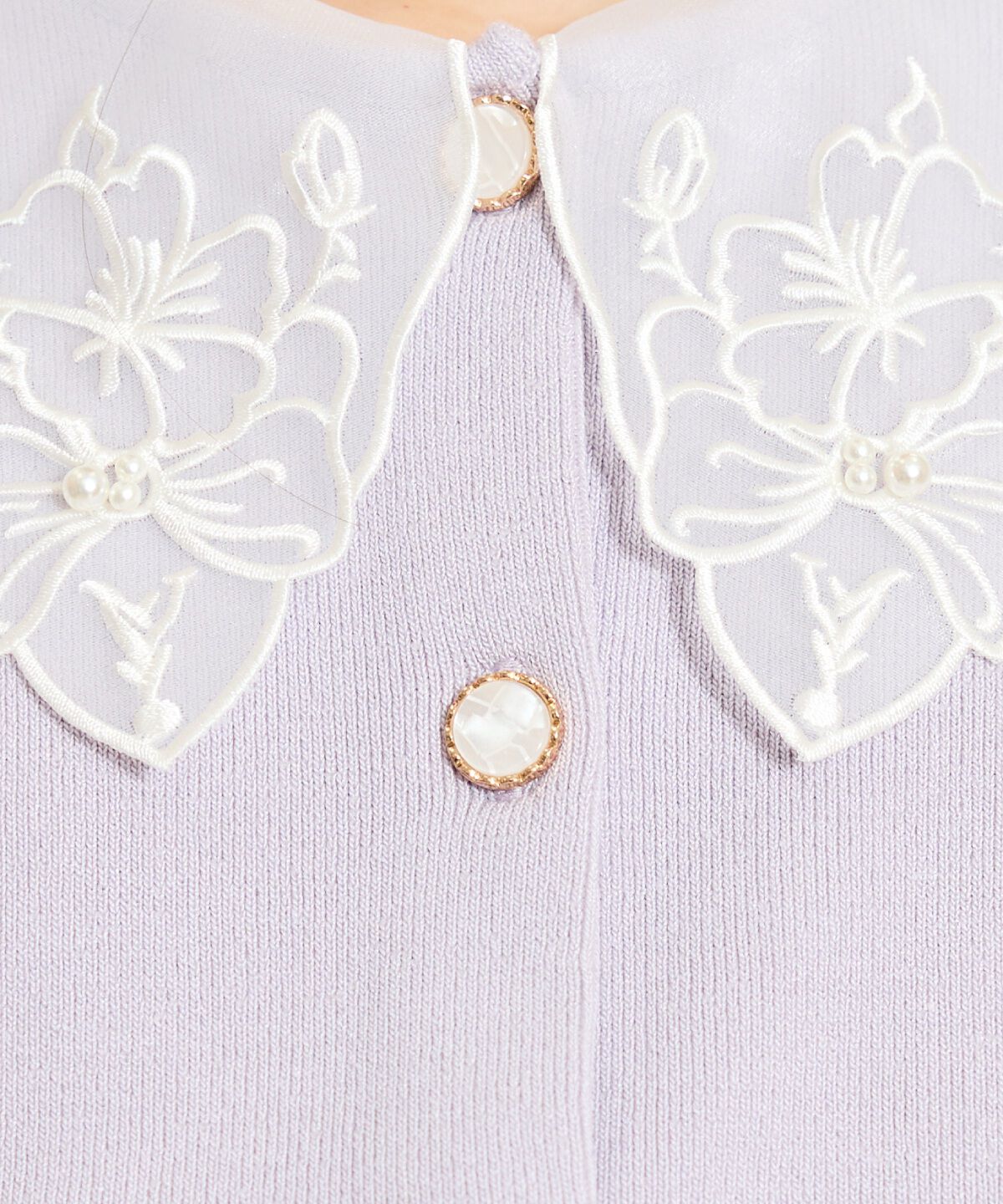 WILLSELECTION「シアーレースカラーカーディガン」|カーディガン|