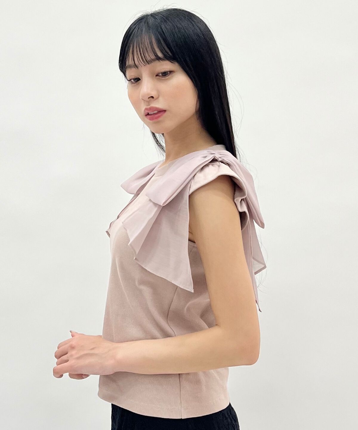 WILLSELECTION「ショルダーリボンカットトップス」|Tシャツ・カットソー|