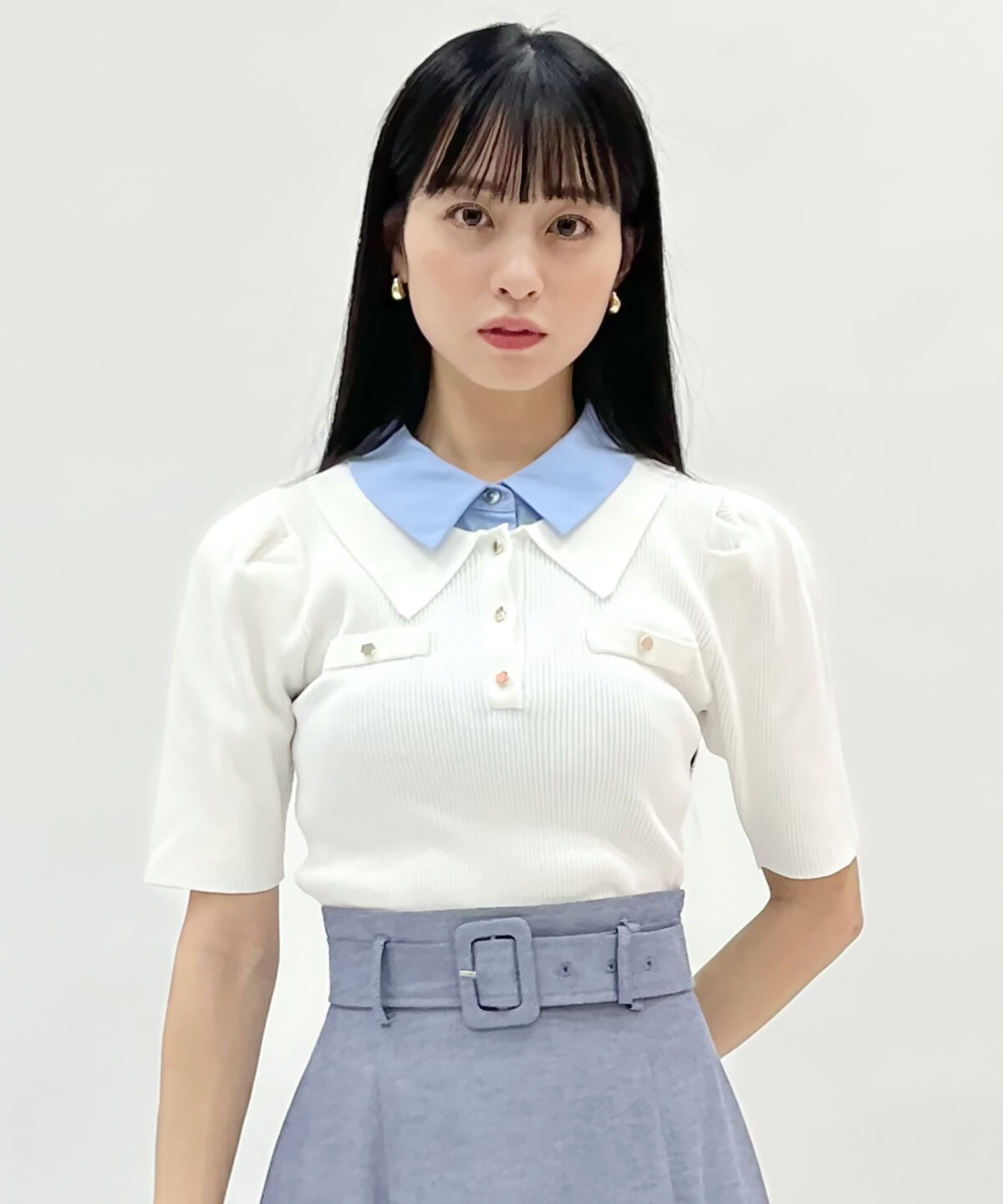 WILLSELECTION「レイヤードカラーリブニット」|ニット・セーター|オフ