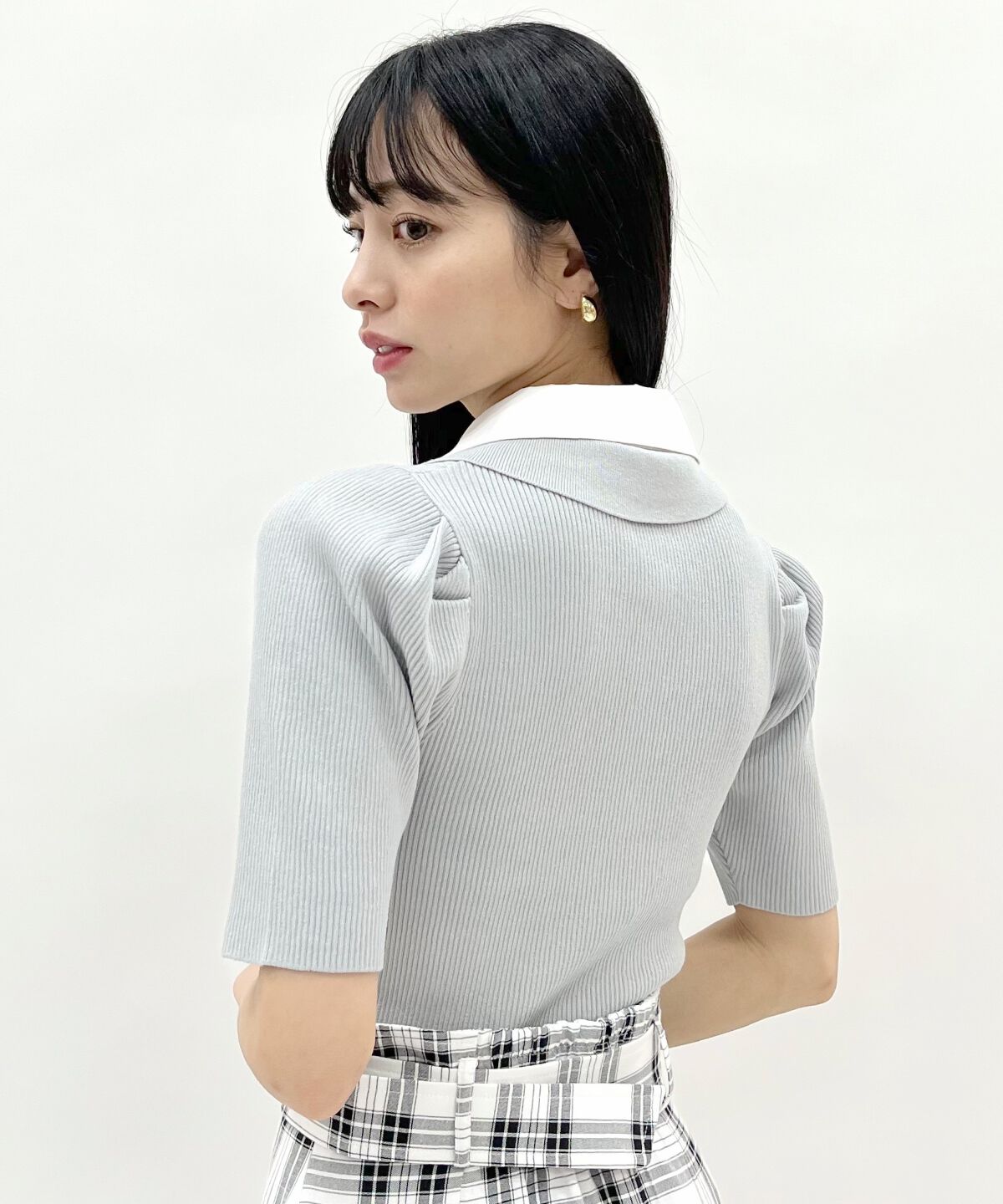 WILLSELECTION「レイヤードカラーリブニット」|ニット・セーター|