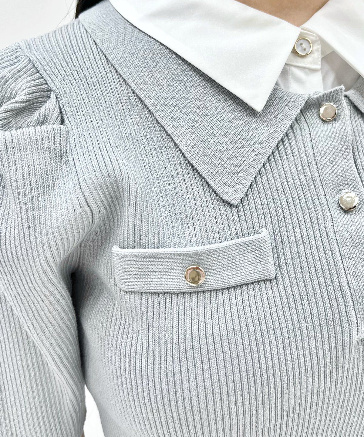 WILLSELECTION「レイヤードカラーリブニット」|ニット・セーター|